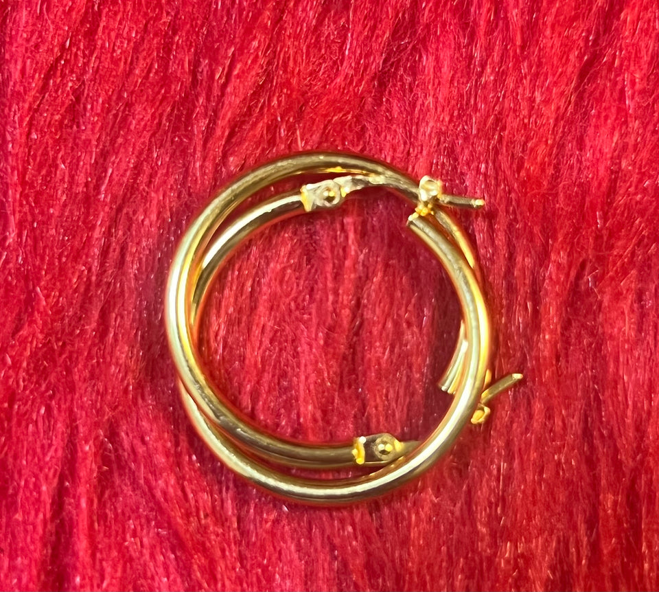 18K LOOP PLAIN EARRING