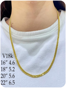 TRIPPLE LOCK NECKLACE SIZE 16,18,20,22,24