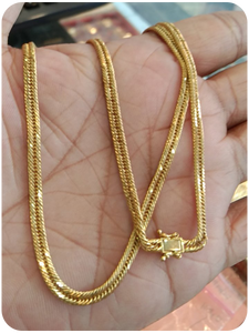 TRIPPLE LOCK NECKLACE SIZE 16,18,20,22,24