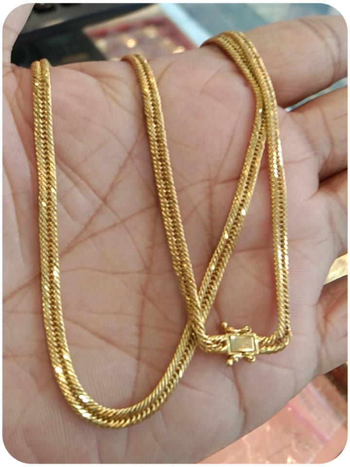TRIPPLE LOCK NECKLACE SIZE 16,18,20,22,24