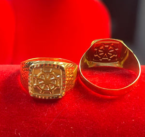 WHEEL MENS RING SEMI SOLID