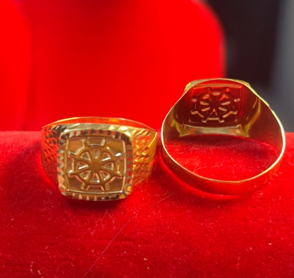 WHEEL MENS RING SEMI SOLID