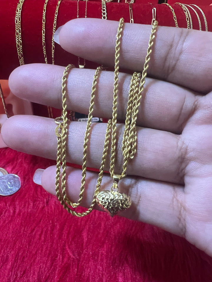 18K ROPE NECKLACE SIZE 20